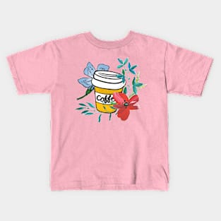 Coffee and Periwinkles Kids T-Shirt